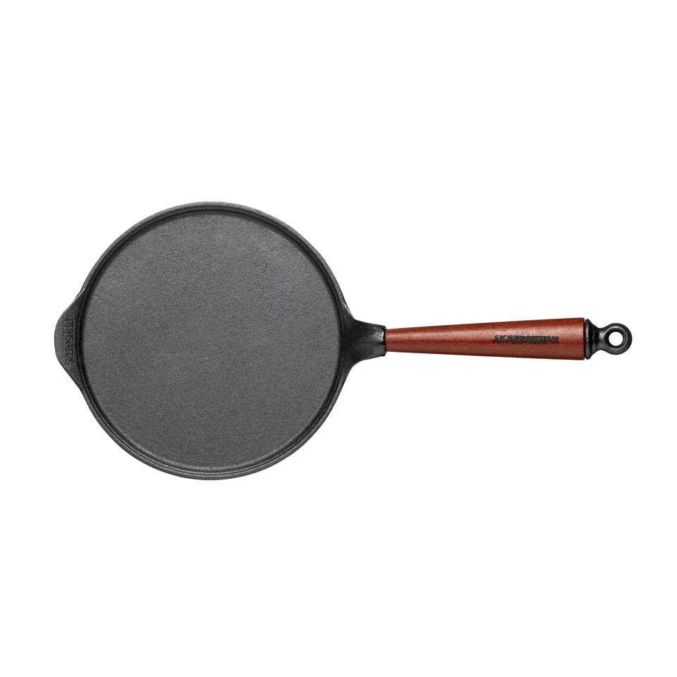 Skeppshult pannkakspanna i gjutjärn 23 cm med trähandtag