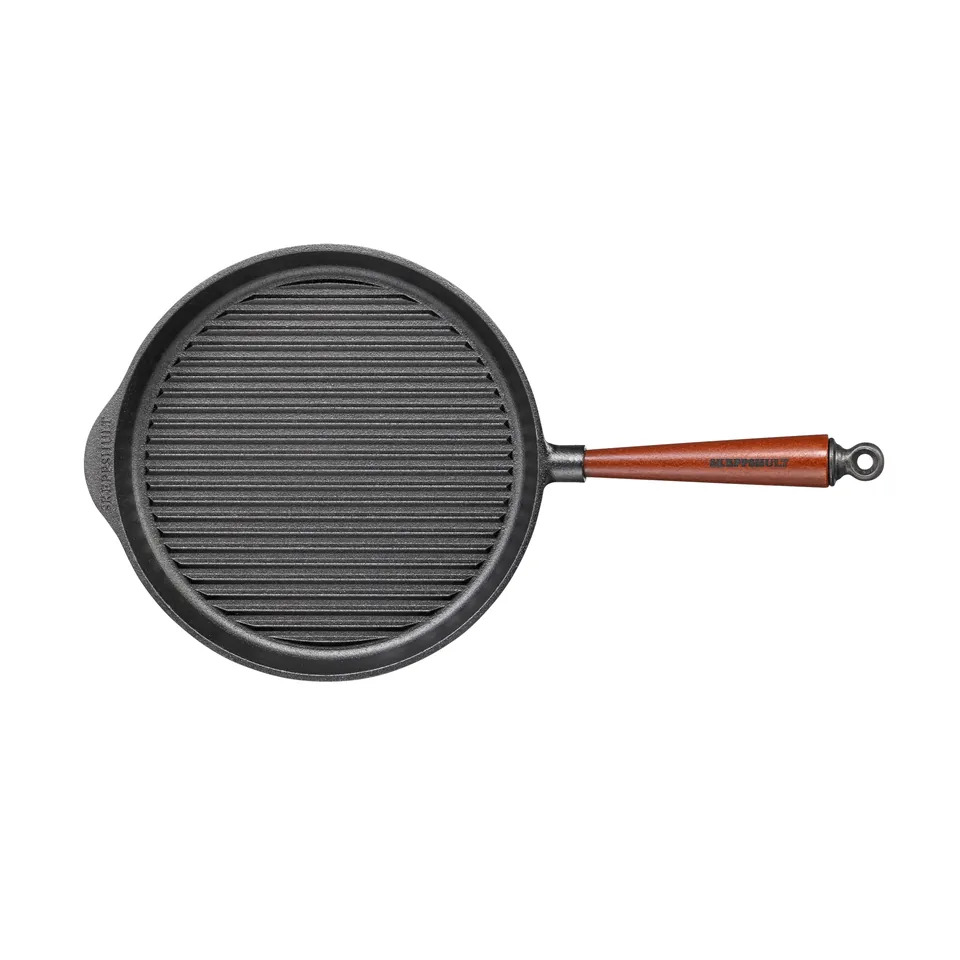 Skeppshult rund grillpanna 28 cm med trähandtag