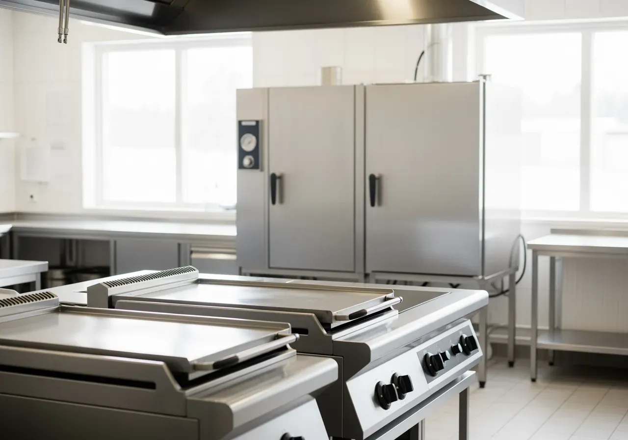 Kontaktgrillar och rökskåp i storkök