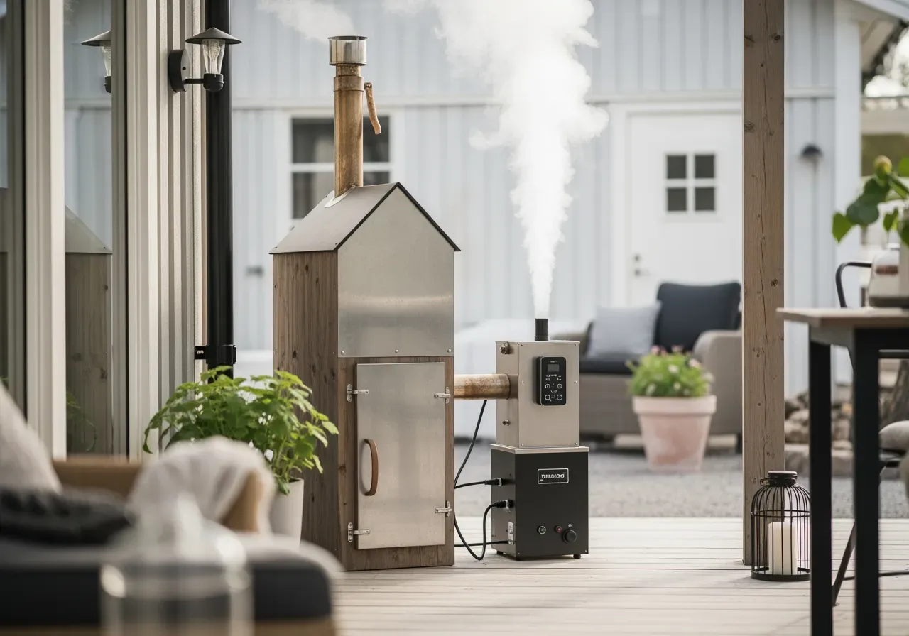 Rökskåp och rökgenerator hemma