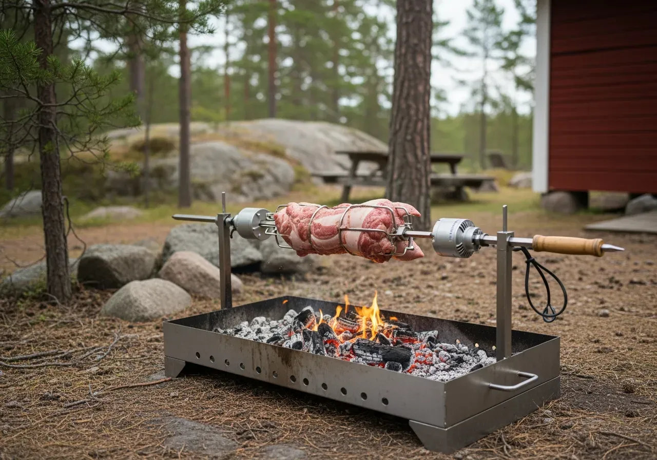 Roterande spädgrisgrillar för nybörjare