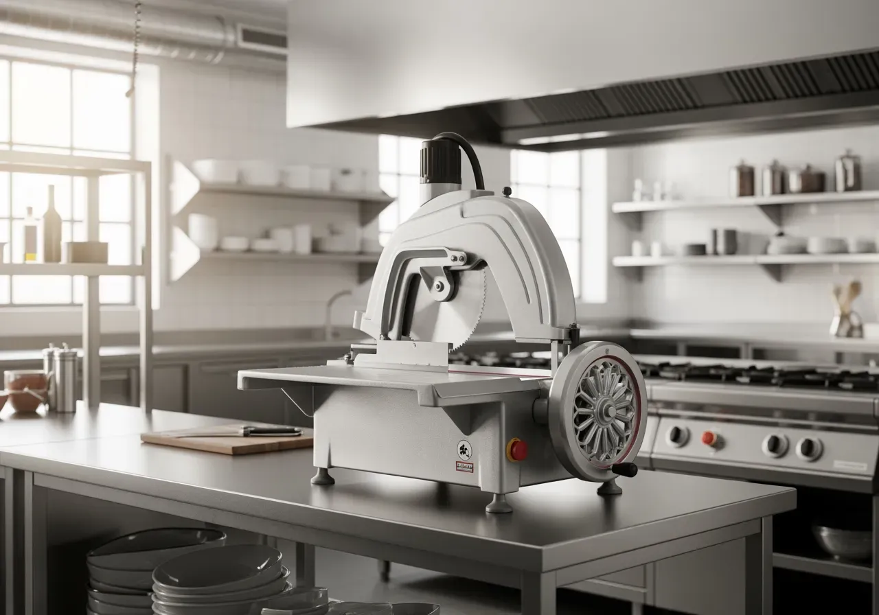 Industriell köttsåg i storkök