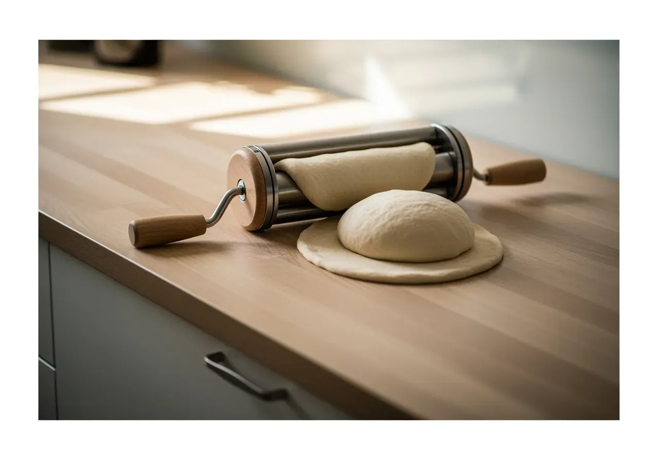 Degrullare för pizzadeg hemma