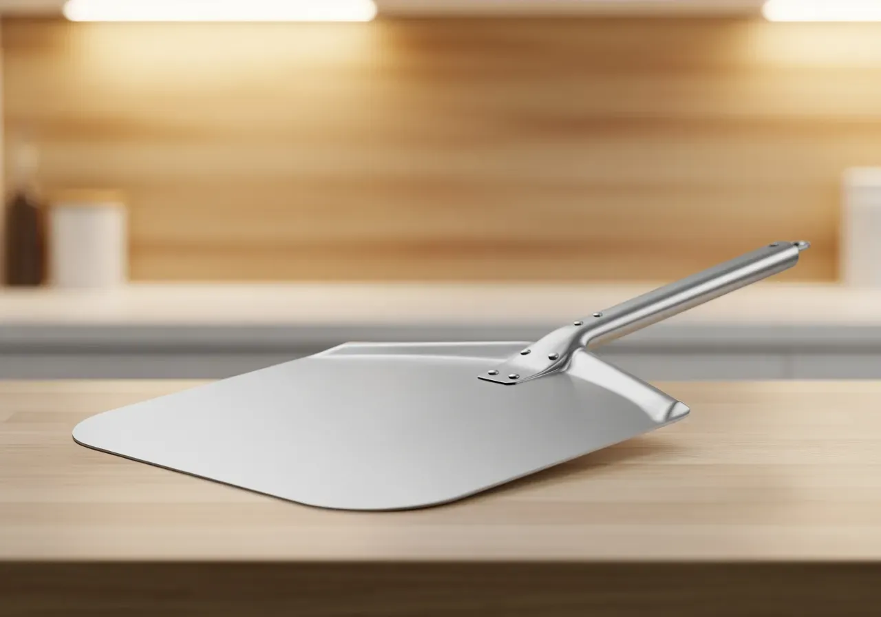 Pizzaspade i rostfritt eller aluminium