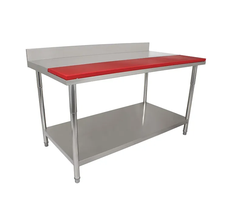 Rostfri arbetsbänk med skärbräda 150x80 cm