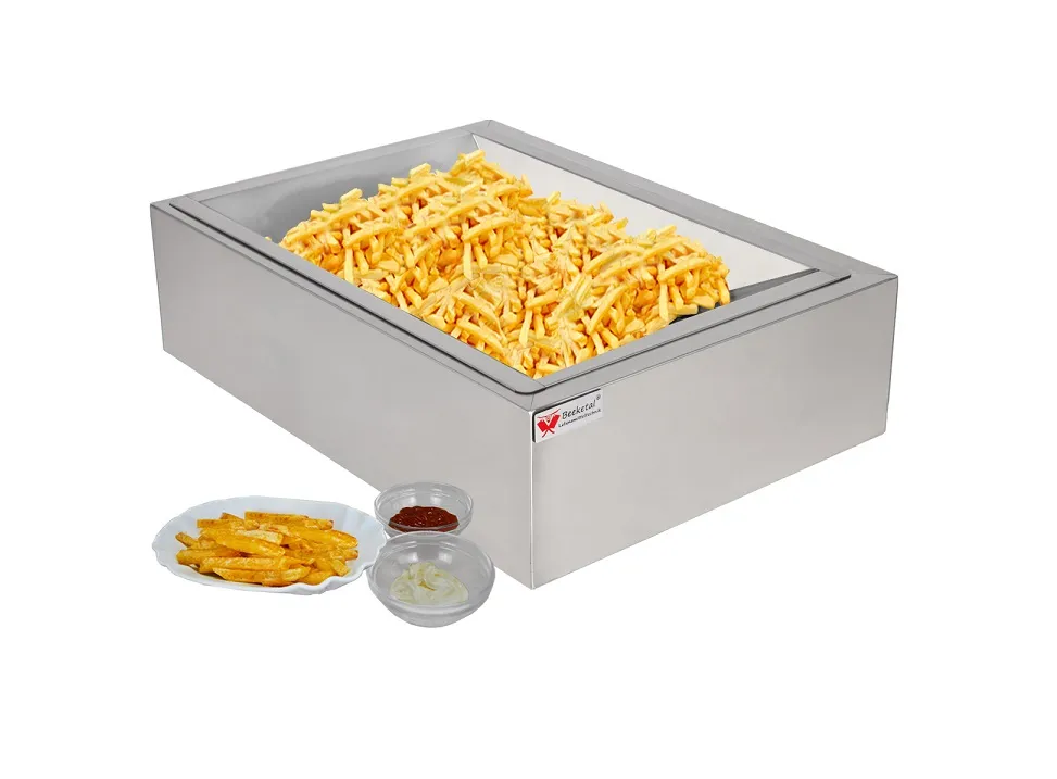 Droppbricka pommes rostfritt- 3 delar