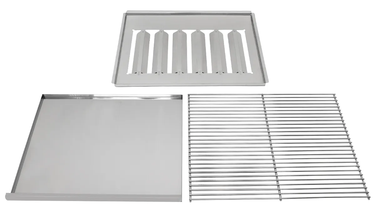 Grillgaller, droppbricka & lock set