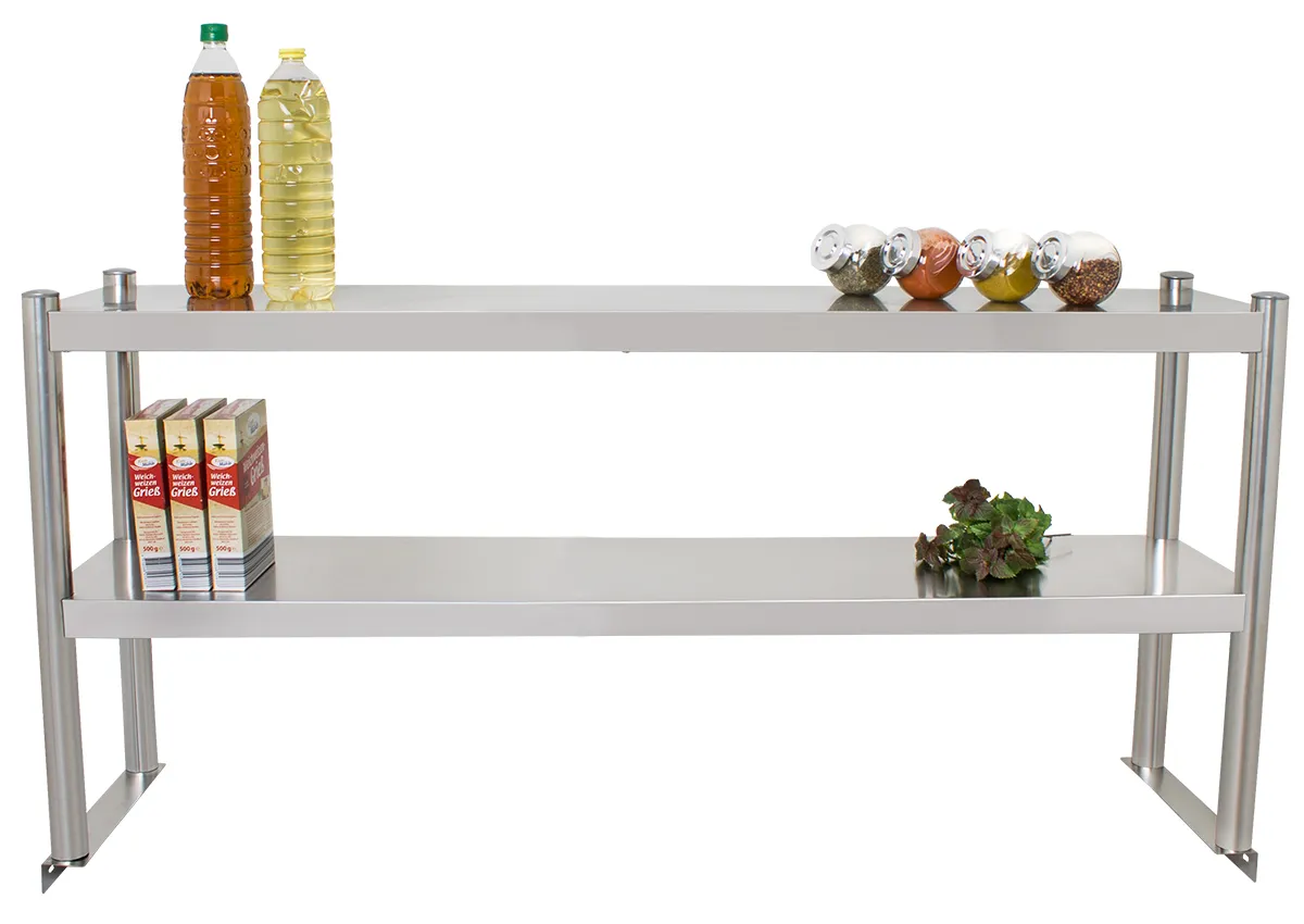 Rostfri bordshylla 1200 x 280 x 630 mm