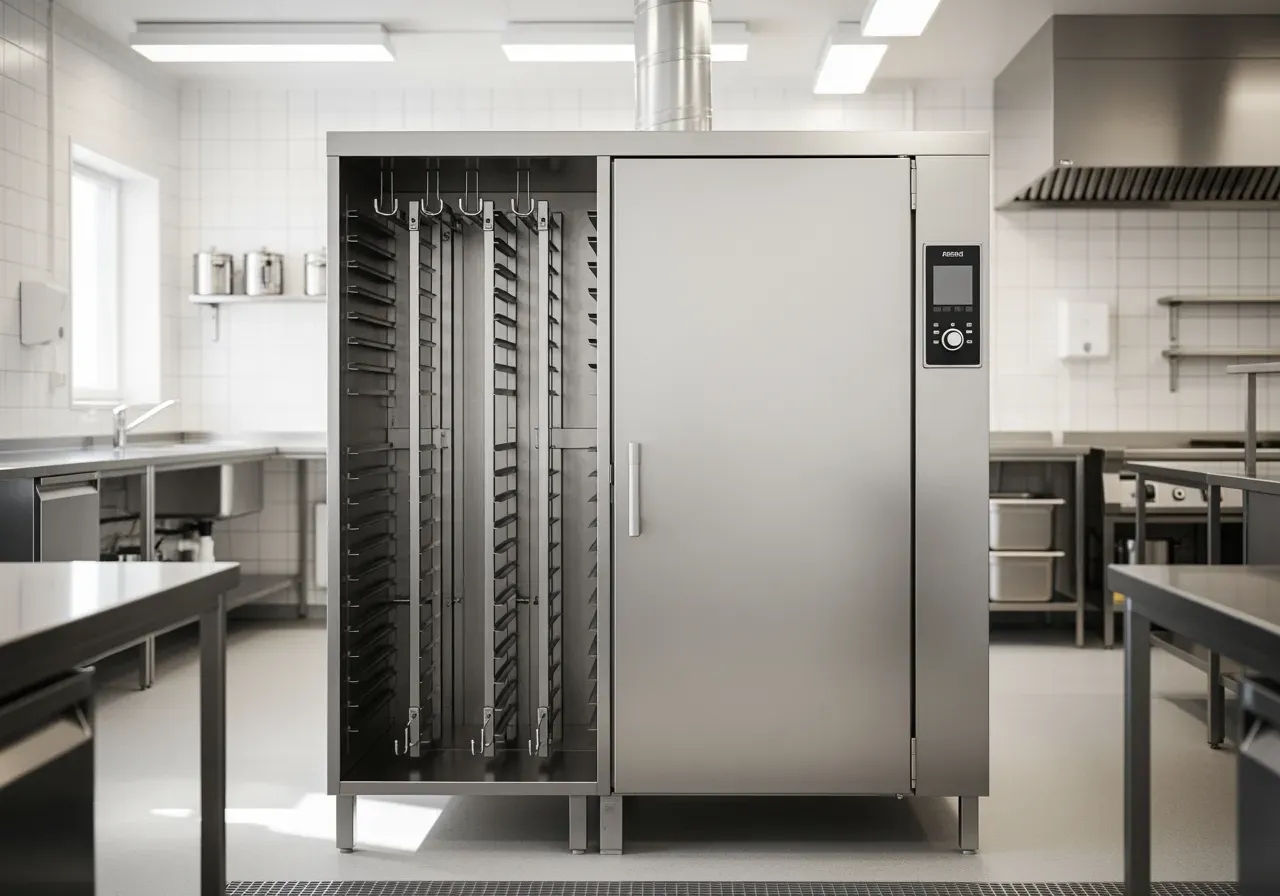 Rostfri rökstation för storkök