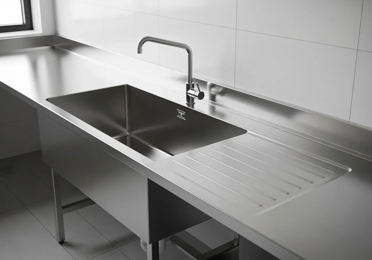 Rostfritt handfat för storkök