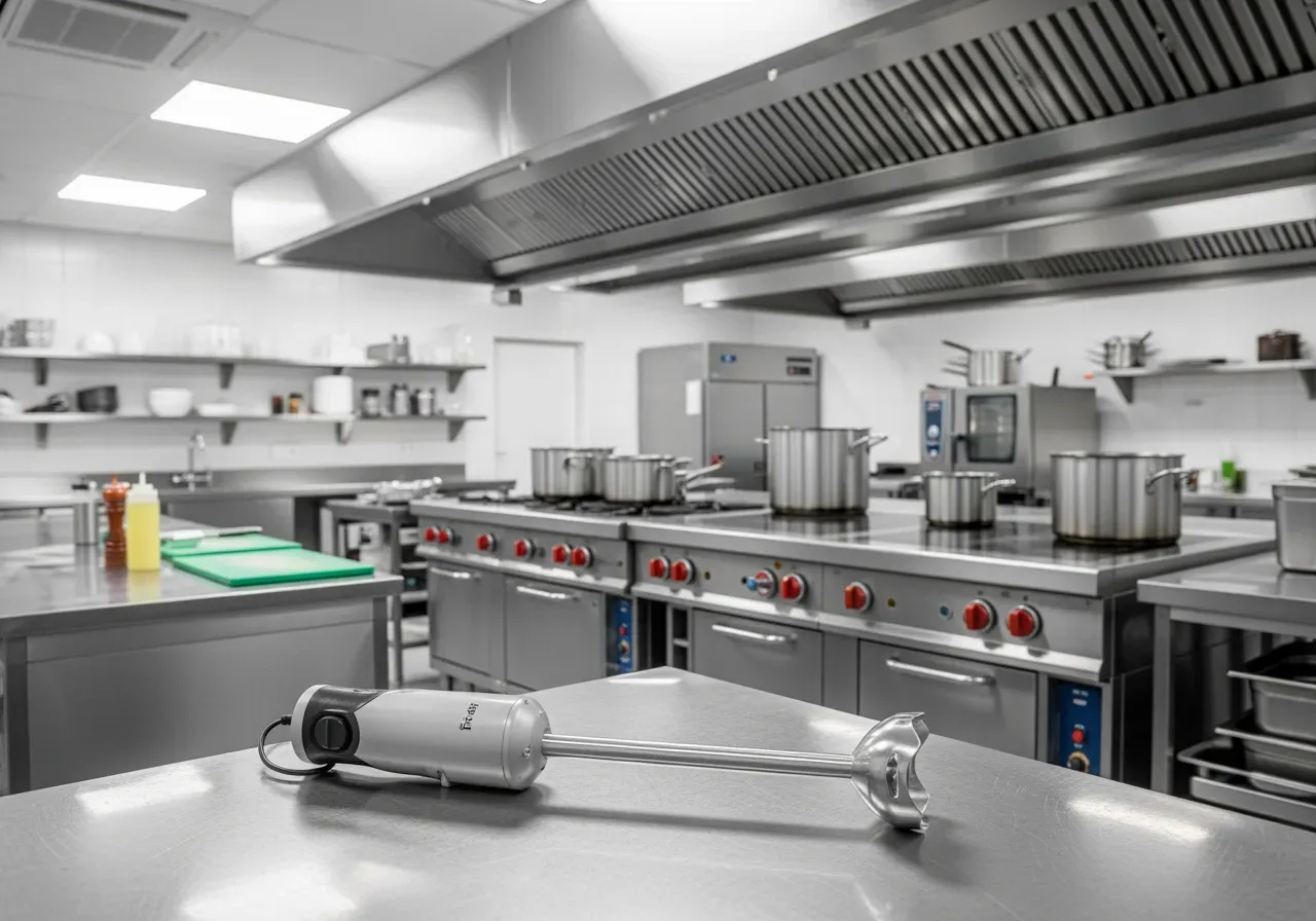 Storkök med stavmixer