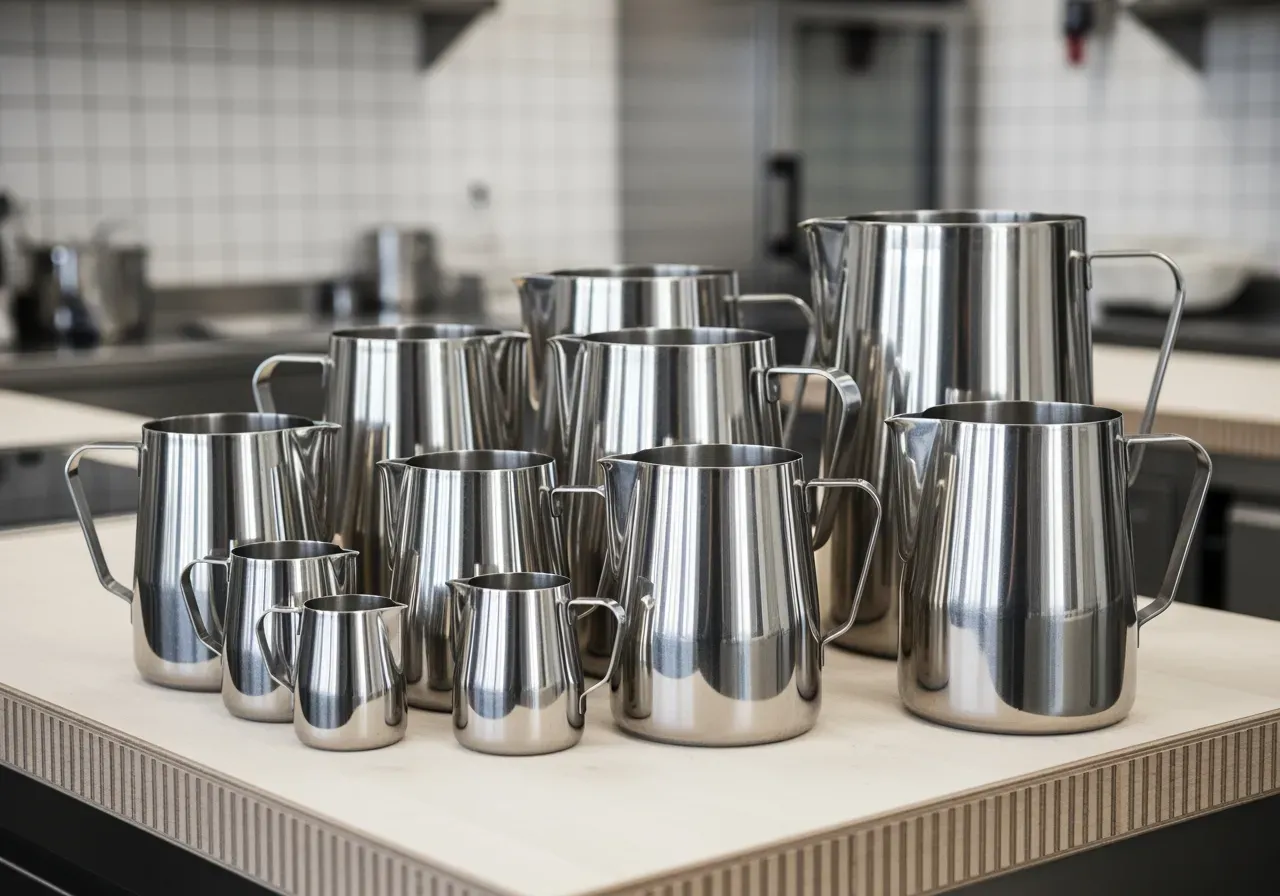 Storlekar på mjölkkannor för storkök