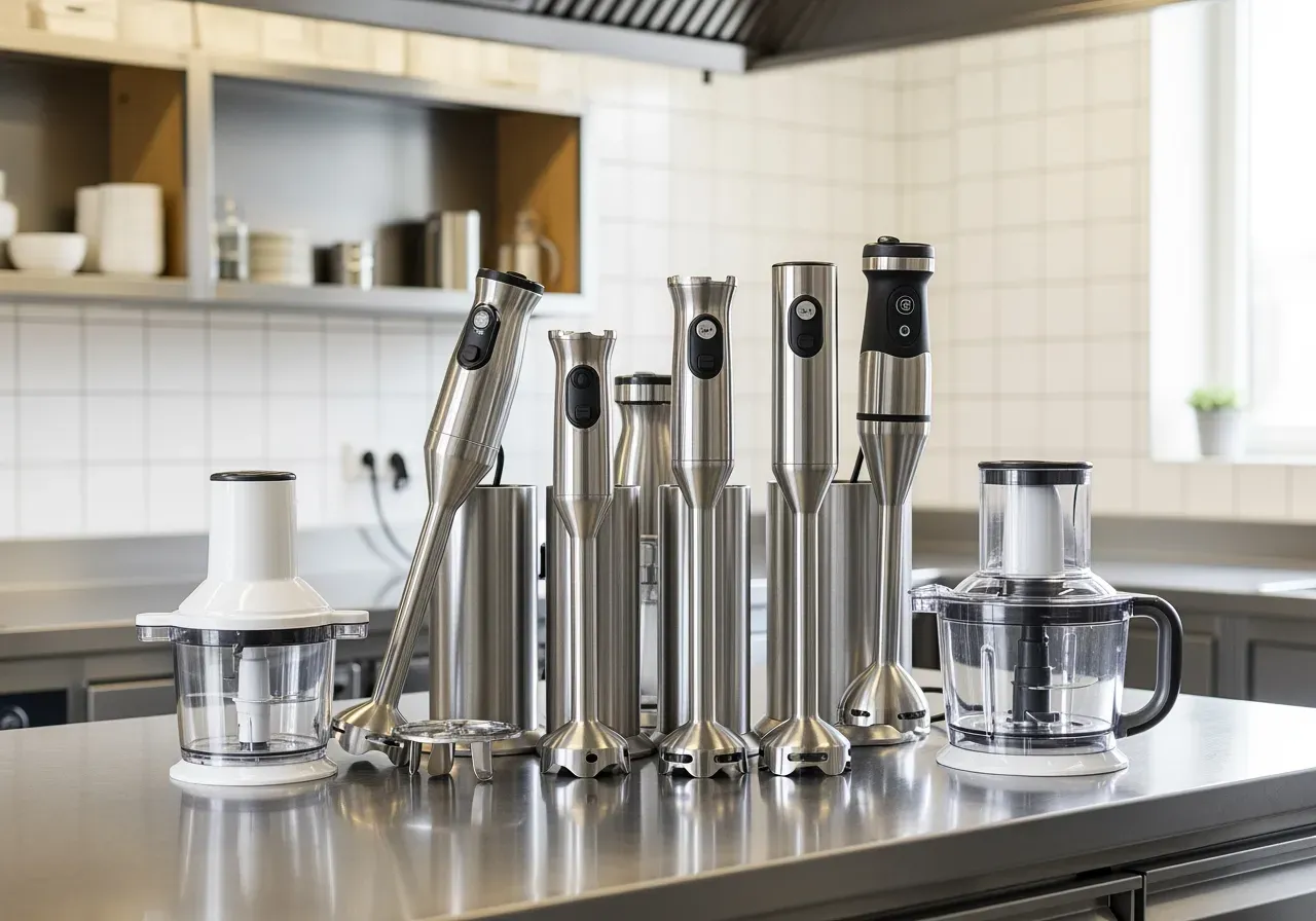 Stavmixers och hackmaskiner i storkök