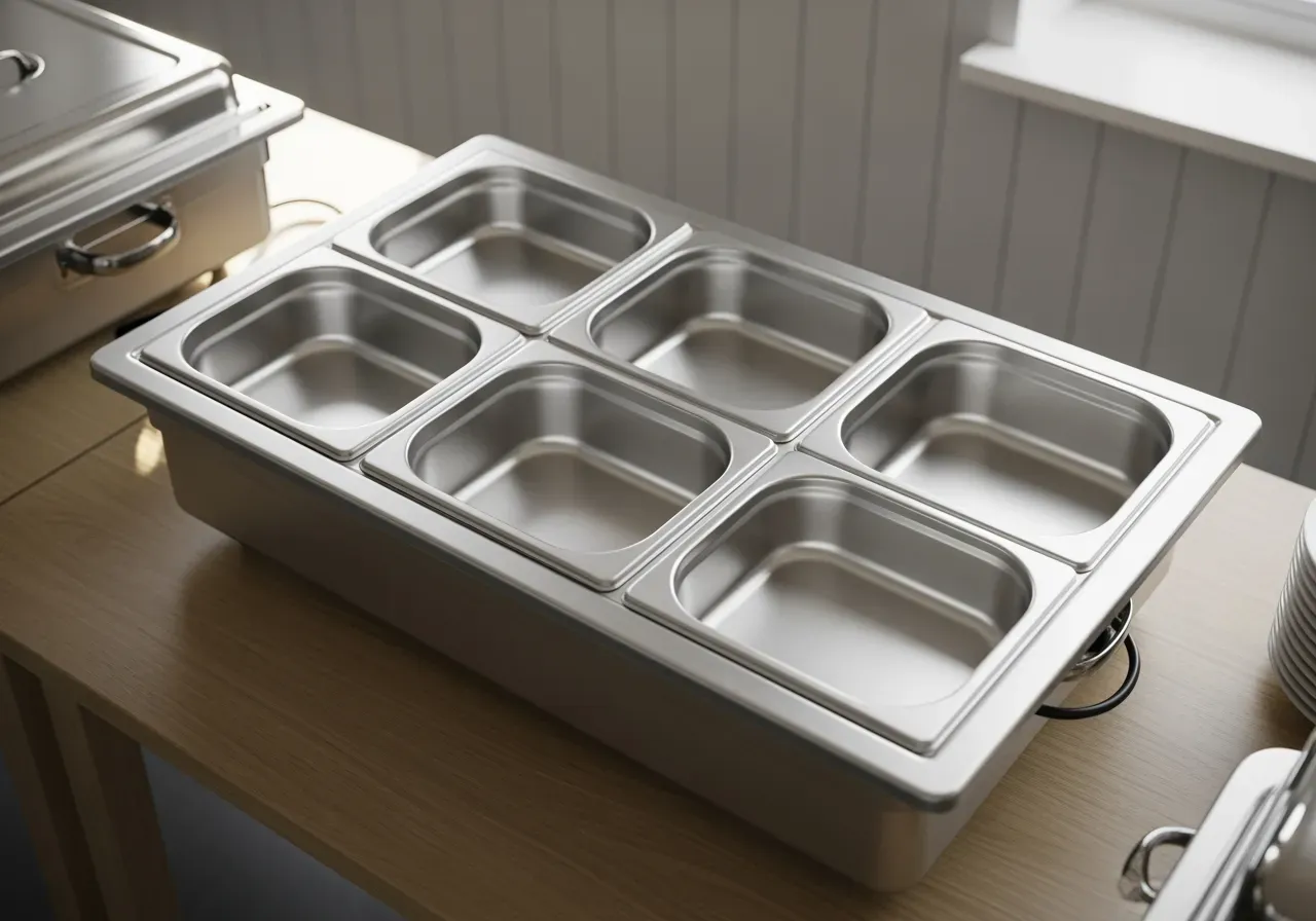 Buffévärmare kombi med flera insatser