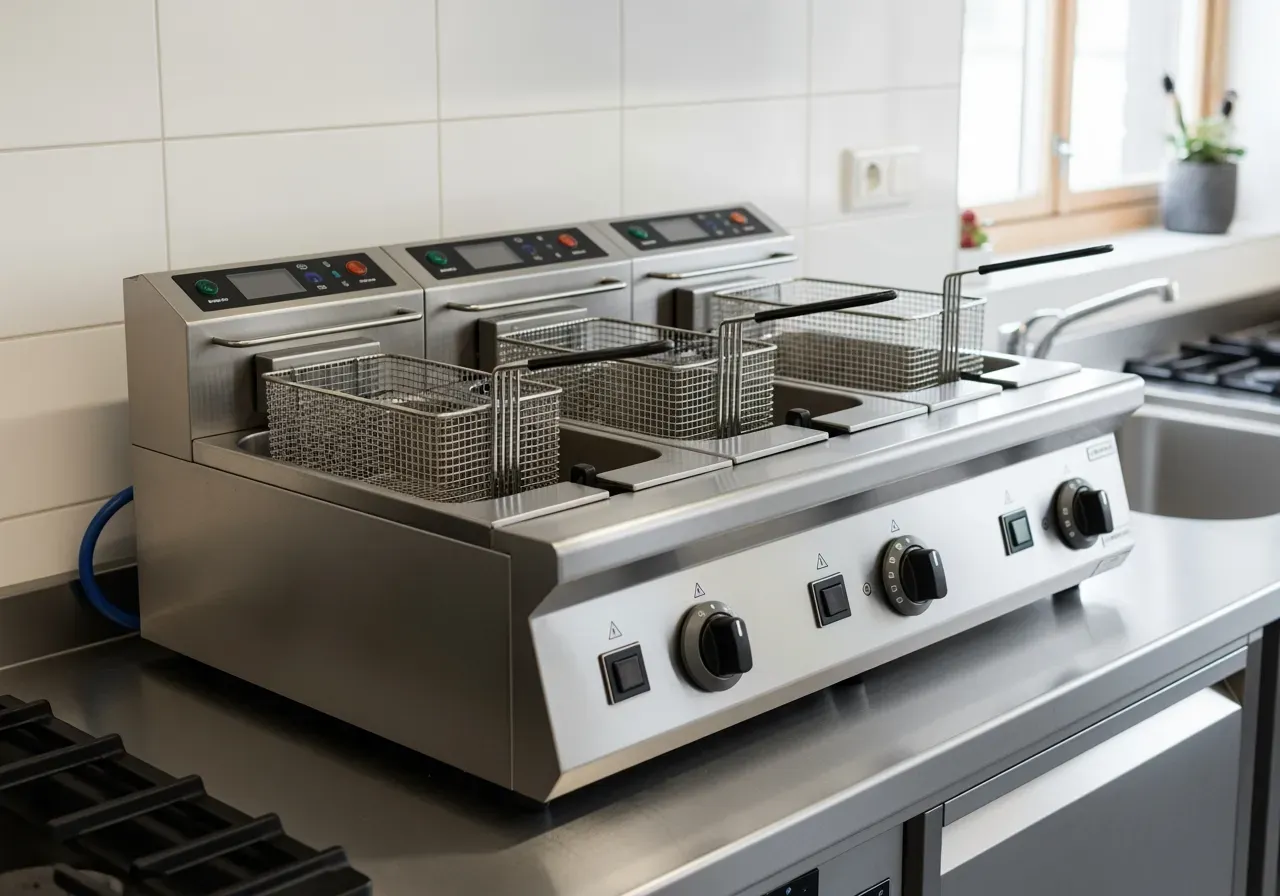 Välj trefasfritös för proffskök