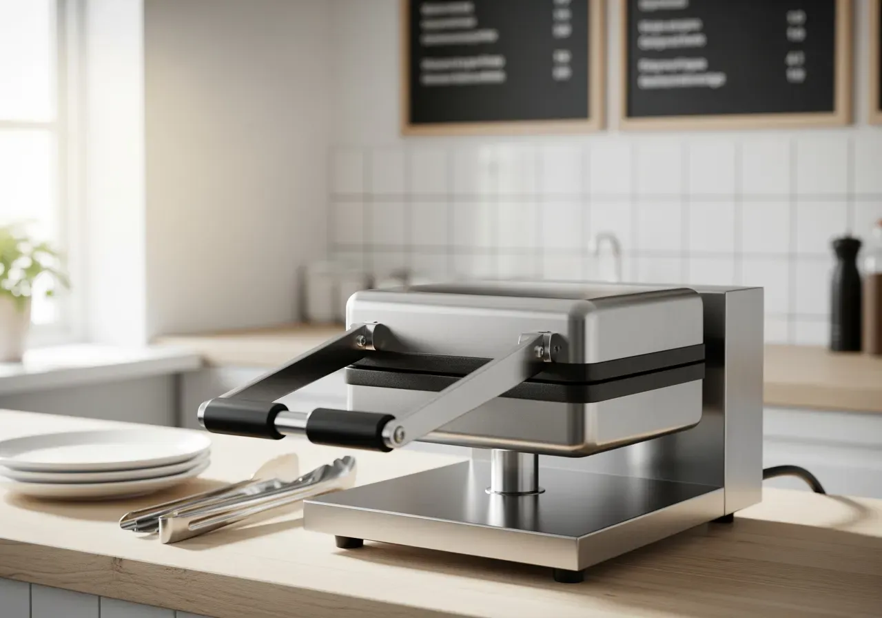 Välja professionellt våffeljärn för café