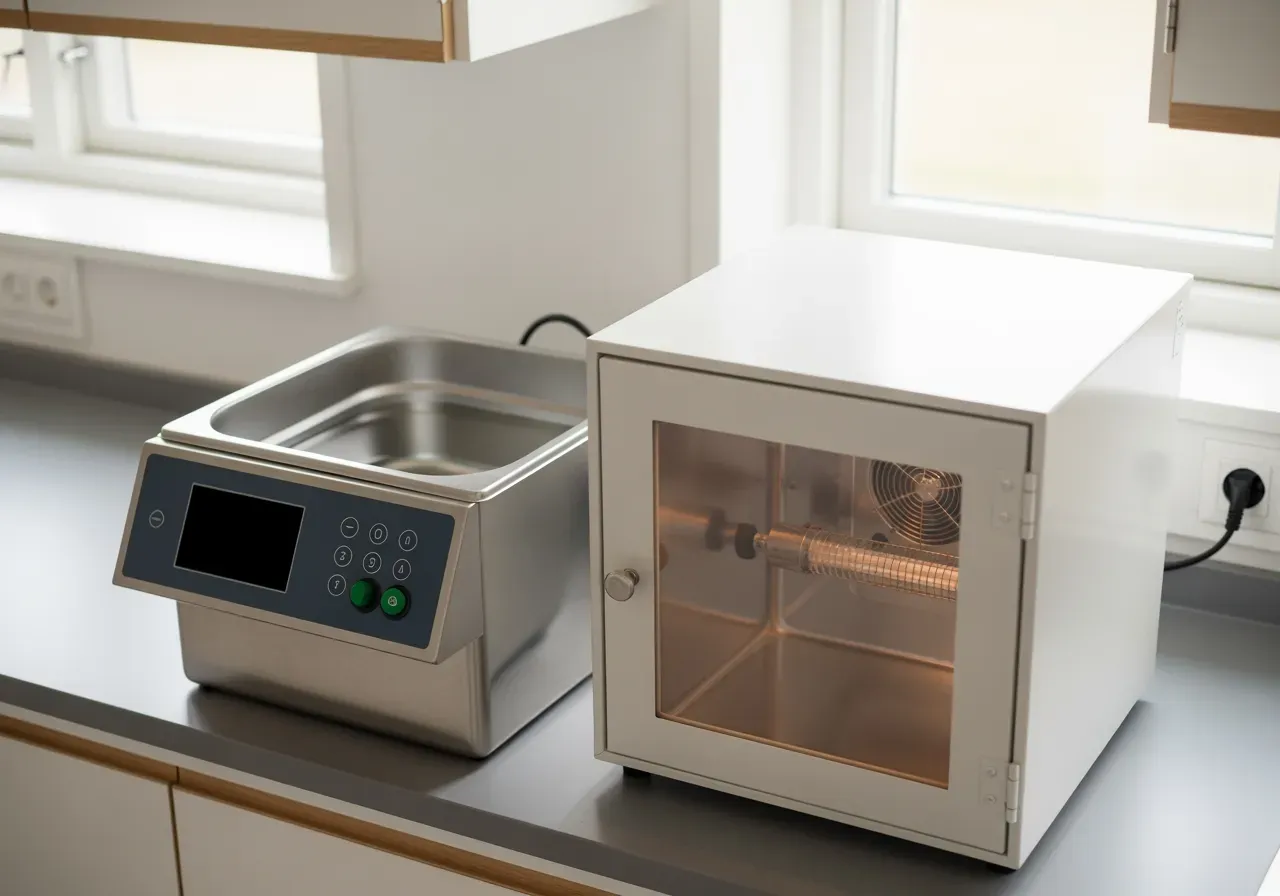 Vattenbad och värmeskåp för fågel